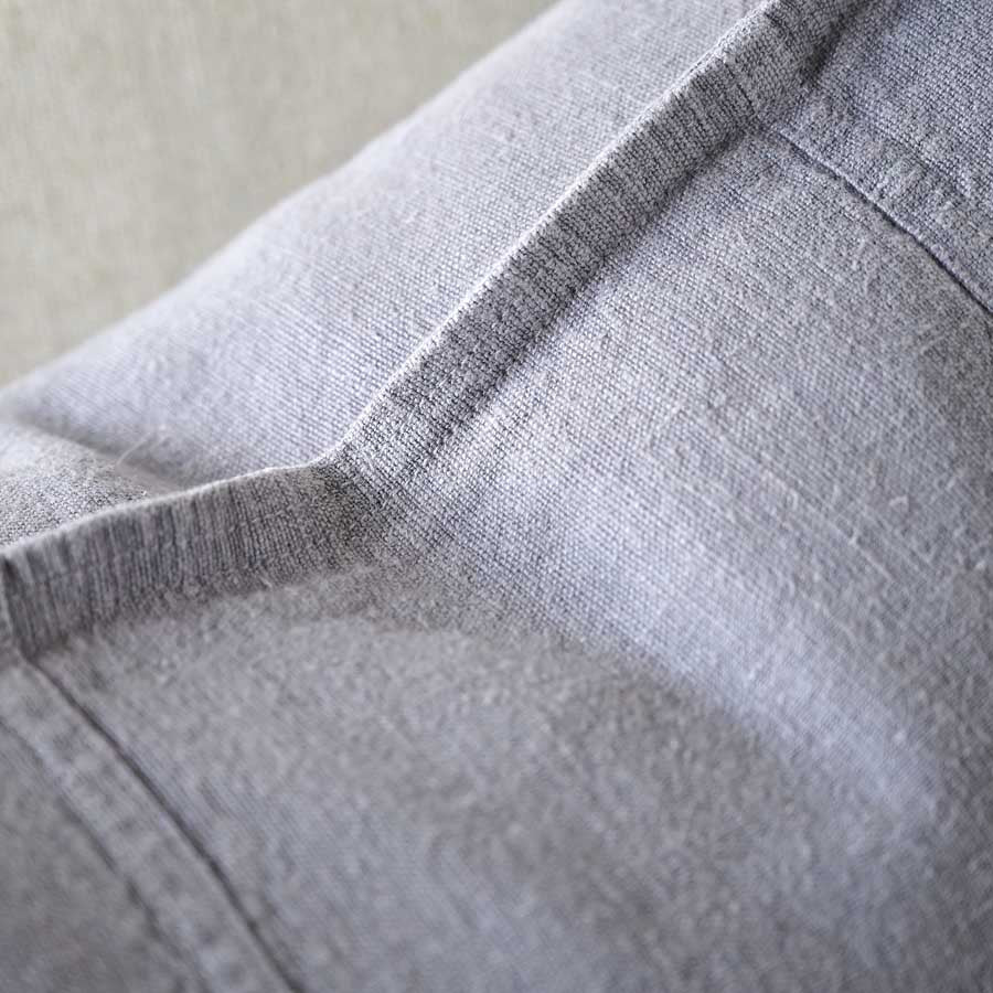 Luca Linen Cushion in slate crafted from 100% pre washed linen