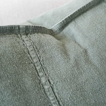 Luca Linen Cushion in Khaki crafted from 100% pre washed linen