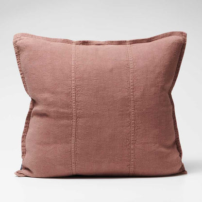 Luca Linen Cushion in Desert Rose colour crafted from 100% pre washed linen