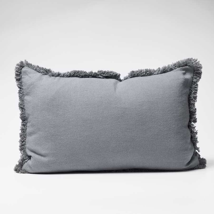 Eadie Lifestyle Luca Boho Linen Cushion in Slate