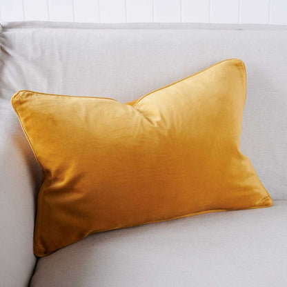 Lynette Velvet Cushion - Mustard