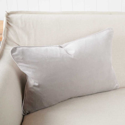 Lynette Velvet Cushion - Silver Grey