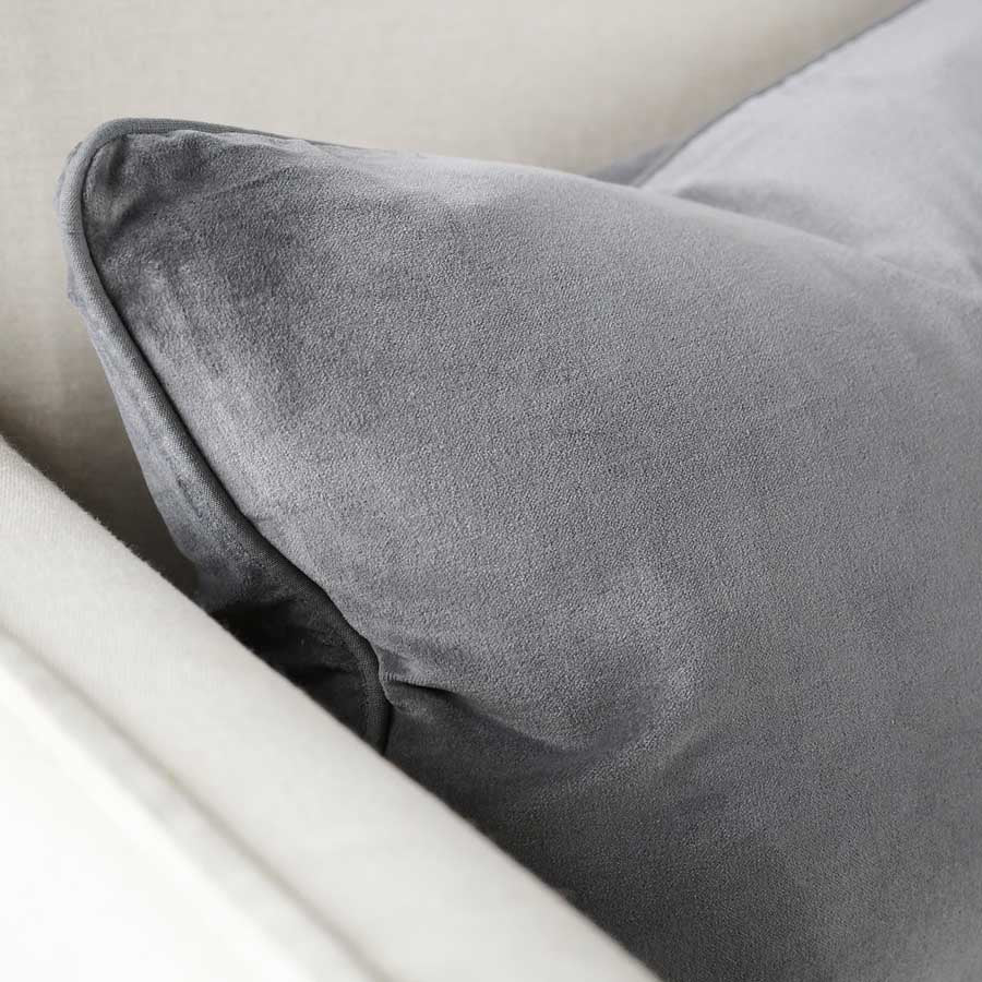 Lynette Velvet Cushion - Slate