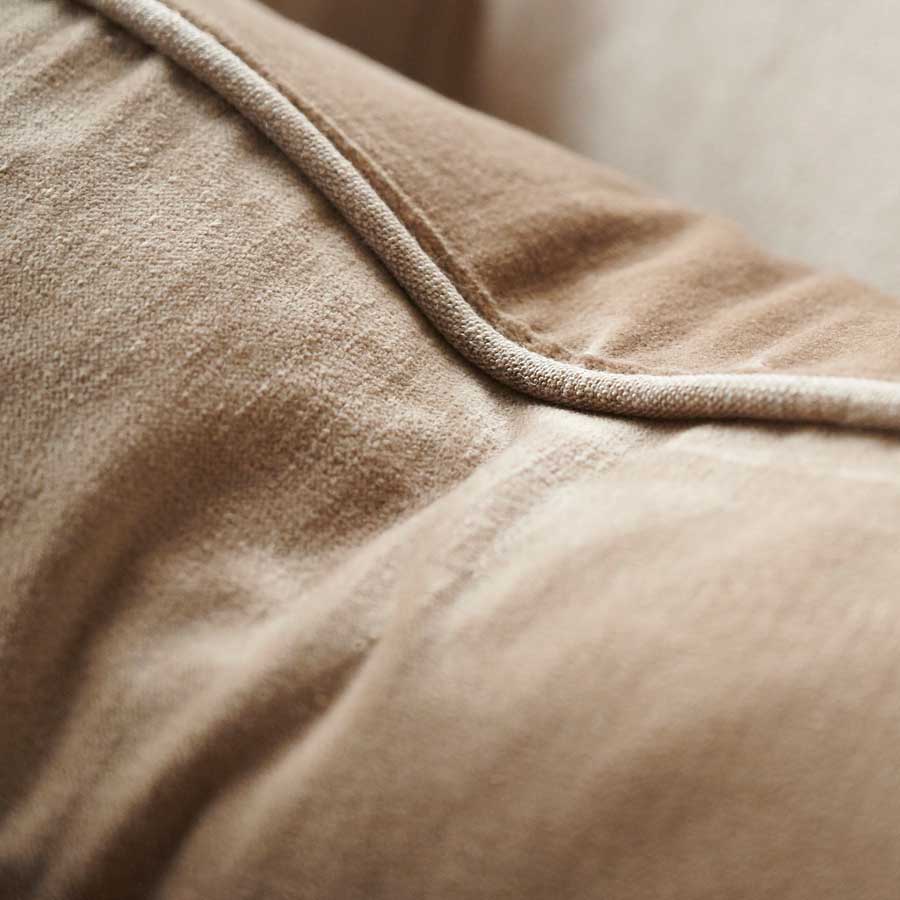 Lynette Velvet Cushion - Natural