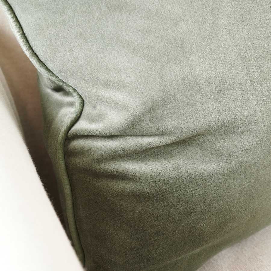 Lynette Velvet Cushion - Khaki