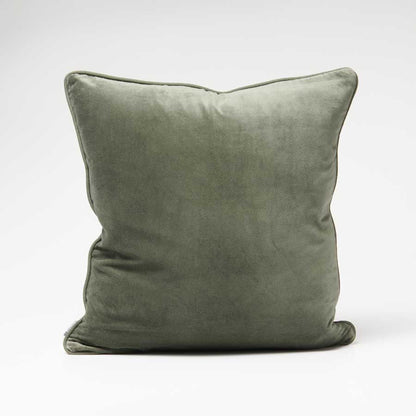 Lynette Velvet Cushion - Khaki