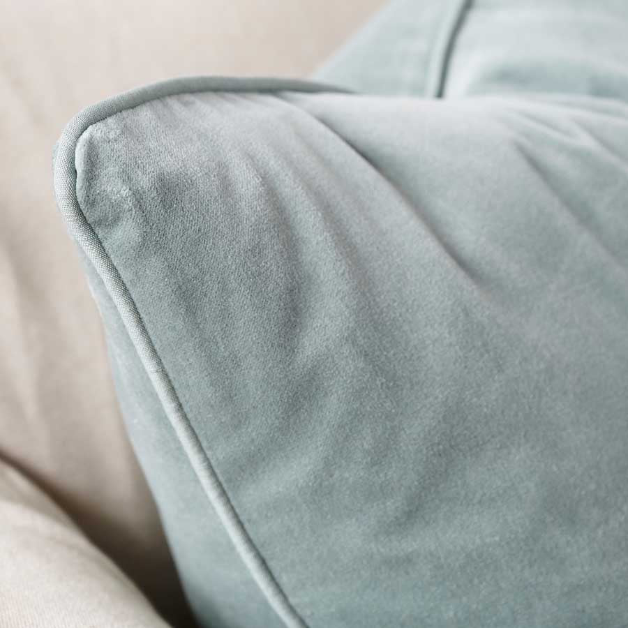 Lynette Velvet Cushion - Sea Mist