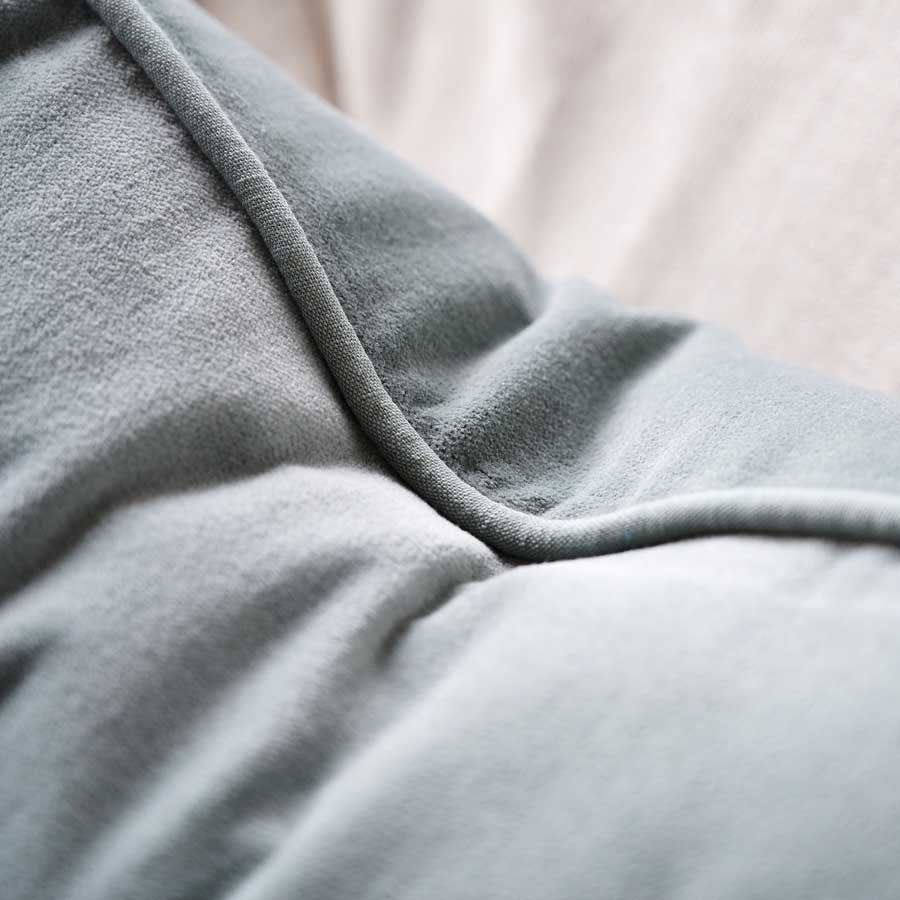 Lynette Velvet Cushion - Sea Mist