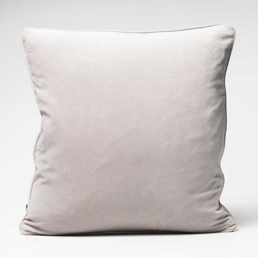 Lynette Velvet Cushion - Silver Grey