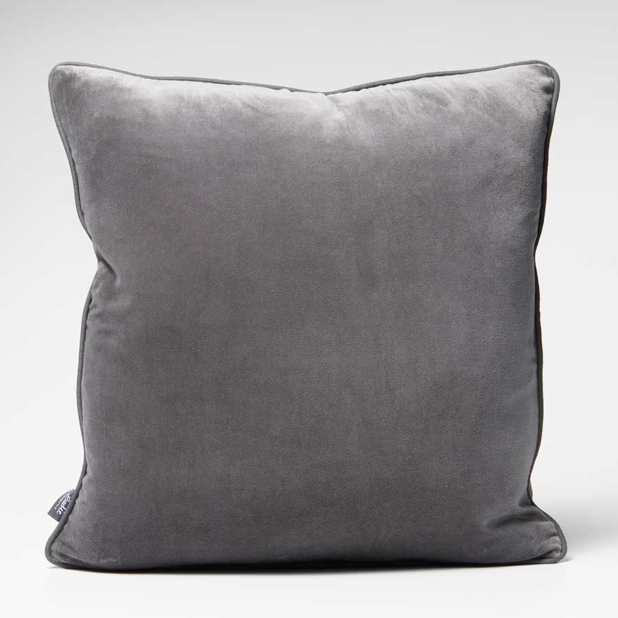 Lynette Velvet Cushion - Slate