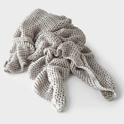 Dark Gray Abrazo Throw - Silver Grey Silver Grey / Rectangle: 200x140cm