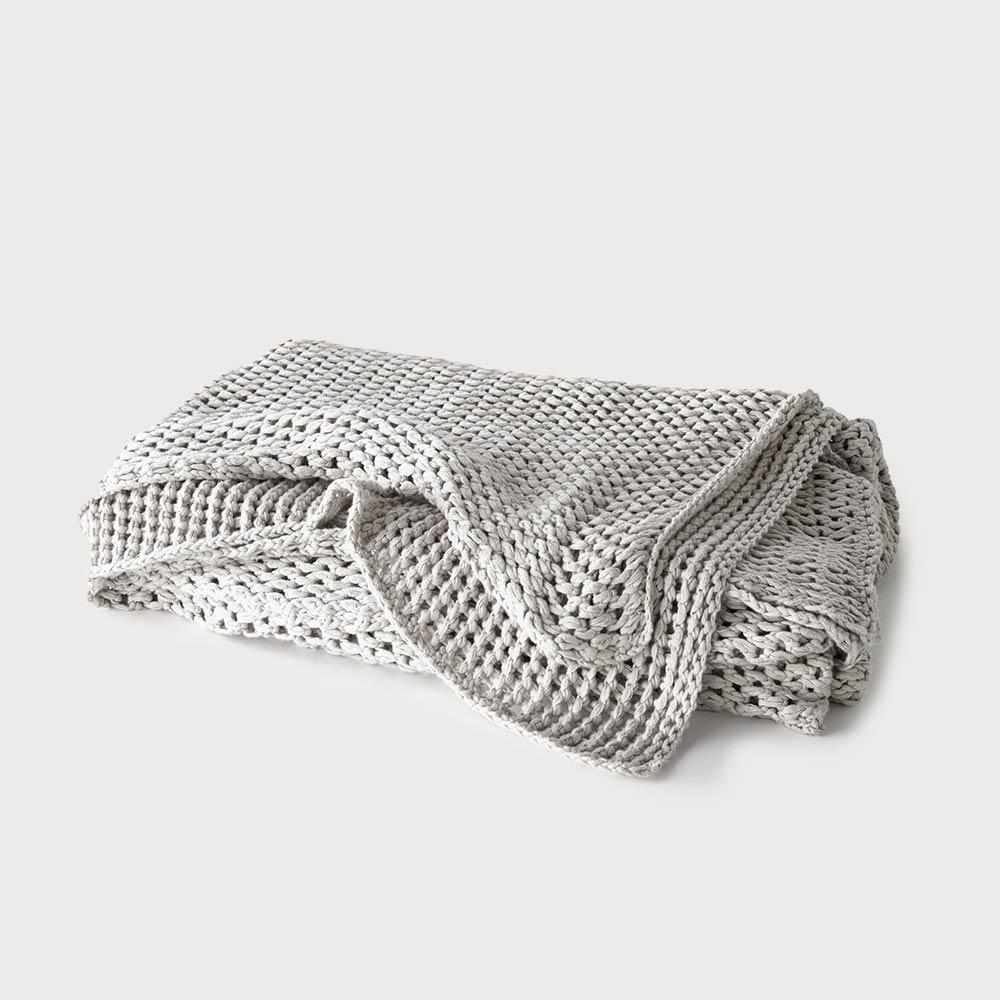 Gray Abrazo Throw - Silver Grey Silver Grey / Rectangle: 200x140cm