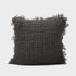 Dark Slate Gray Rustica Linen Cushion Coal / Small Square: 50x50cm