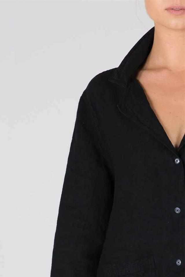 Black The Essential Linen Shirt - Black Black / S/M,Black / M/L,Black / XL