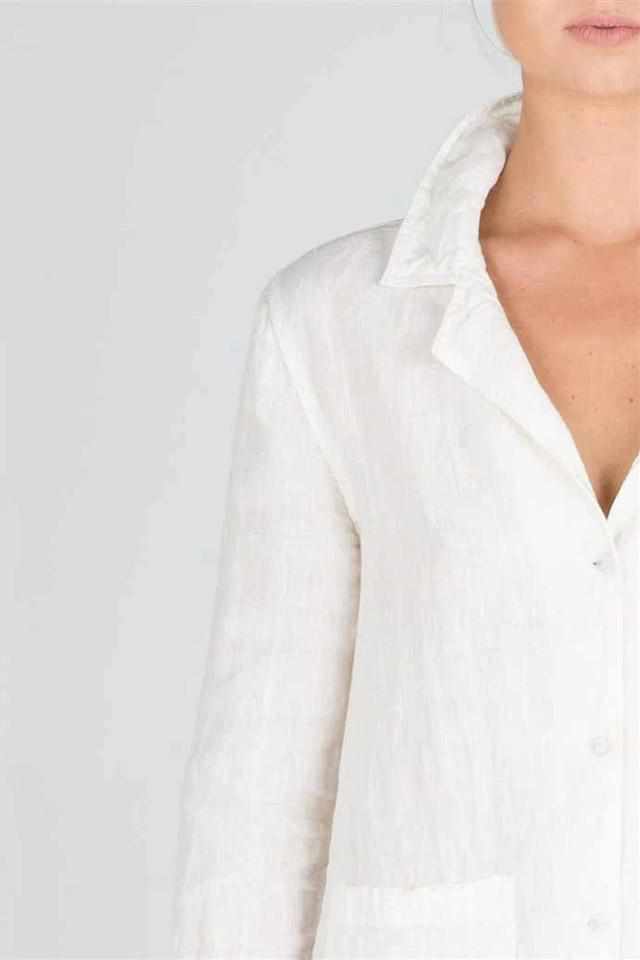 Lavender The Essential Linen Shirt - White White / S/M,White / M/L,White / XL