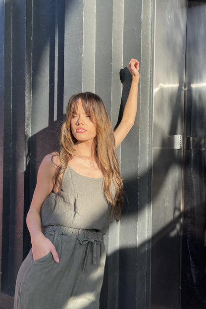 The Linen Lounge Pant - Khaki