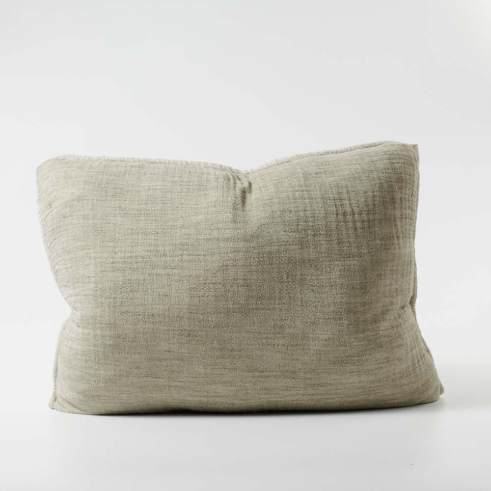 Sea Foam Linen/Cotton Cushion in Khaki