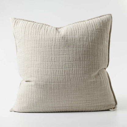 Sea Foam Linen/Cotton Cushion in Khaki