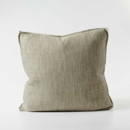 Sea Foam Linen/Cotton Cushion in Khaki