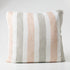 Carnivale Linen/Cotton Cushion with fine khaki and rose dust stripes
