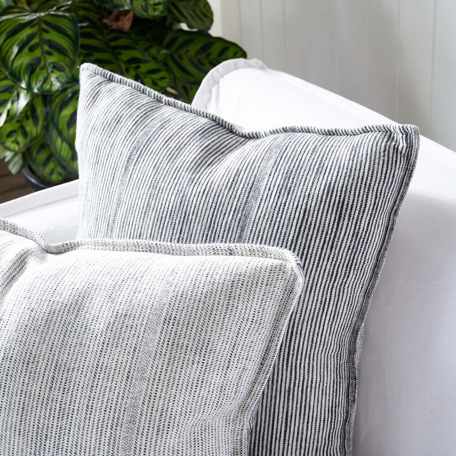 Myra Cushion - Navy/White Stripe