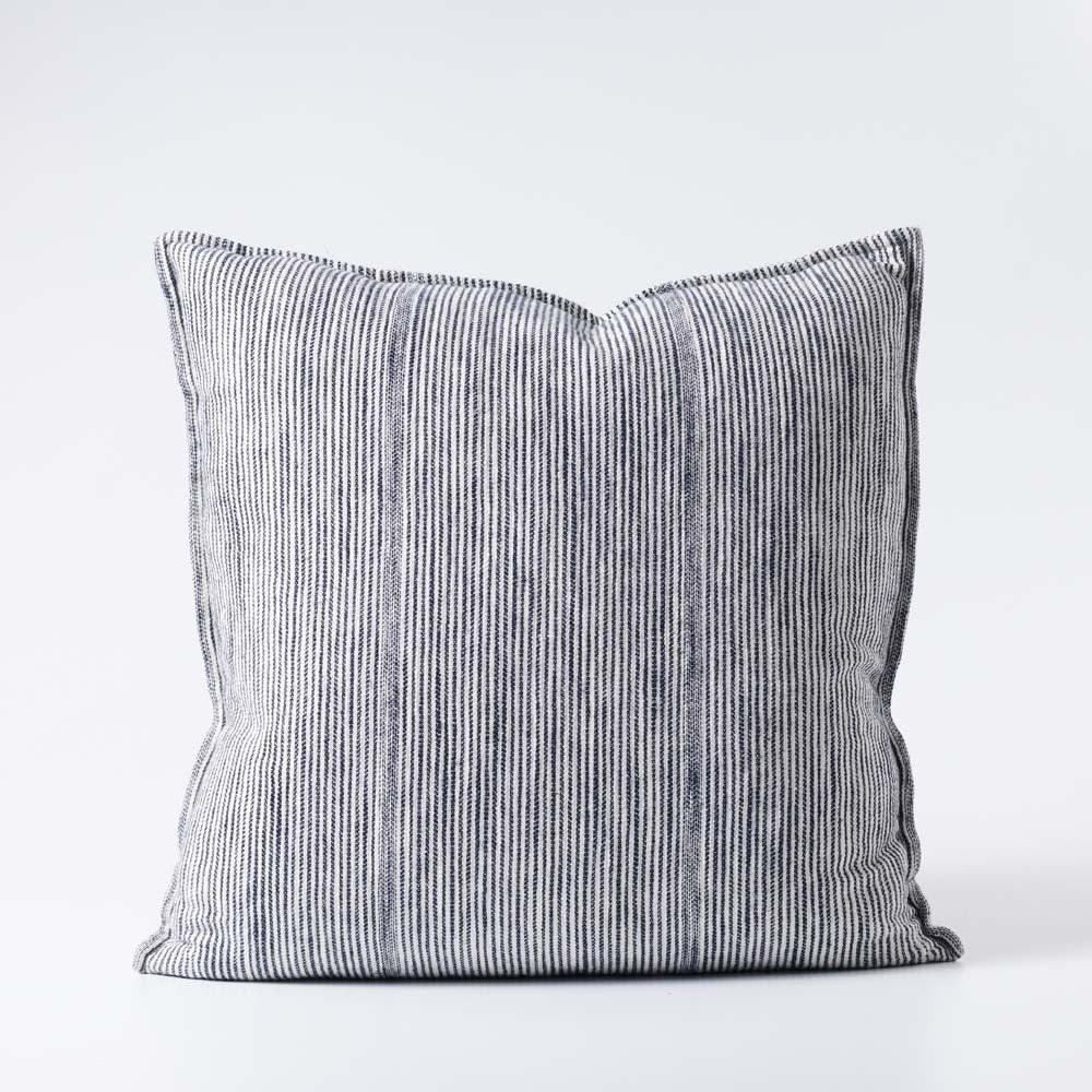 Myra Cushion - Navy/White Stripe