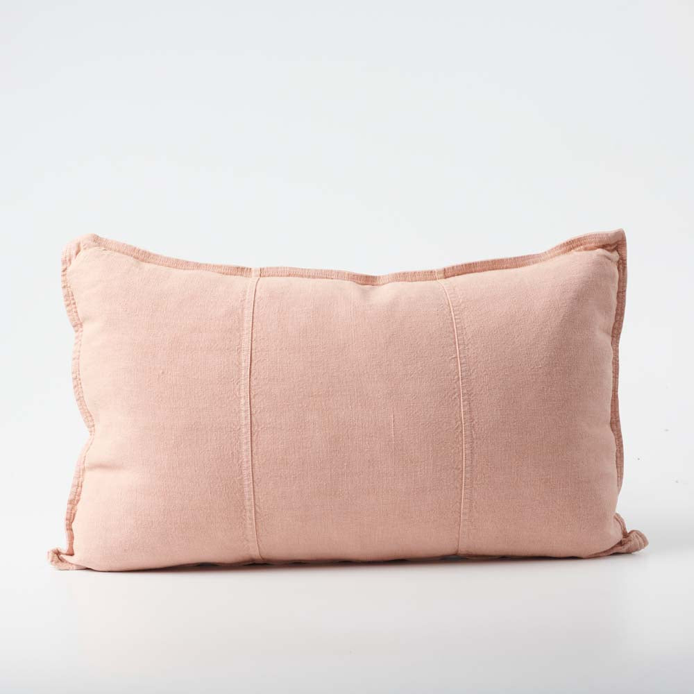 Luca Linen Cushion in rose dust