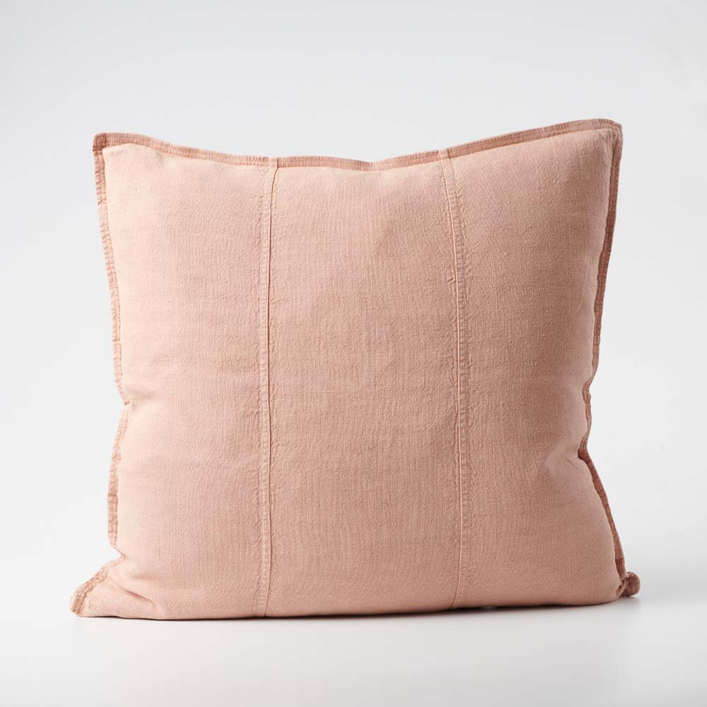 Luca Linen Cushion in rose dust