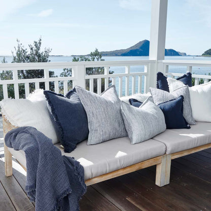 Myra Cushion - Navy/White Stripe