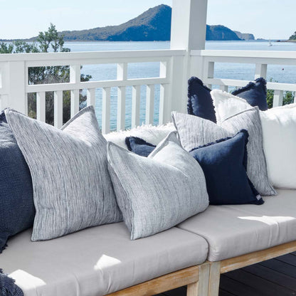 Myra Cushion - Navy/White Stripe