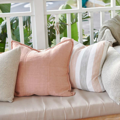 Luca Linen Cushion in rose dust