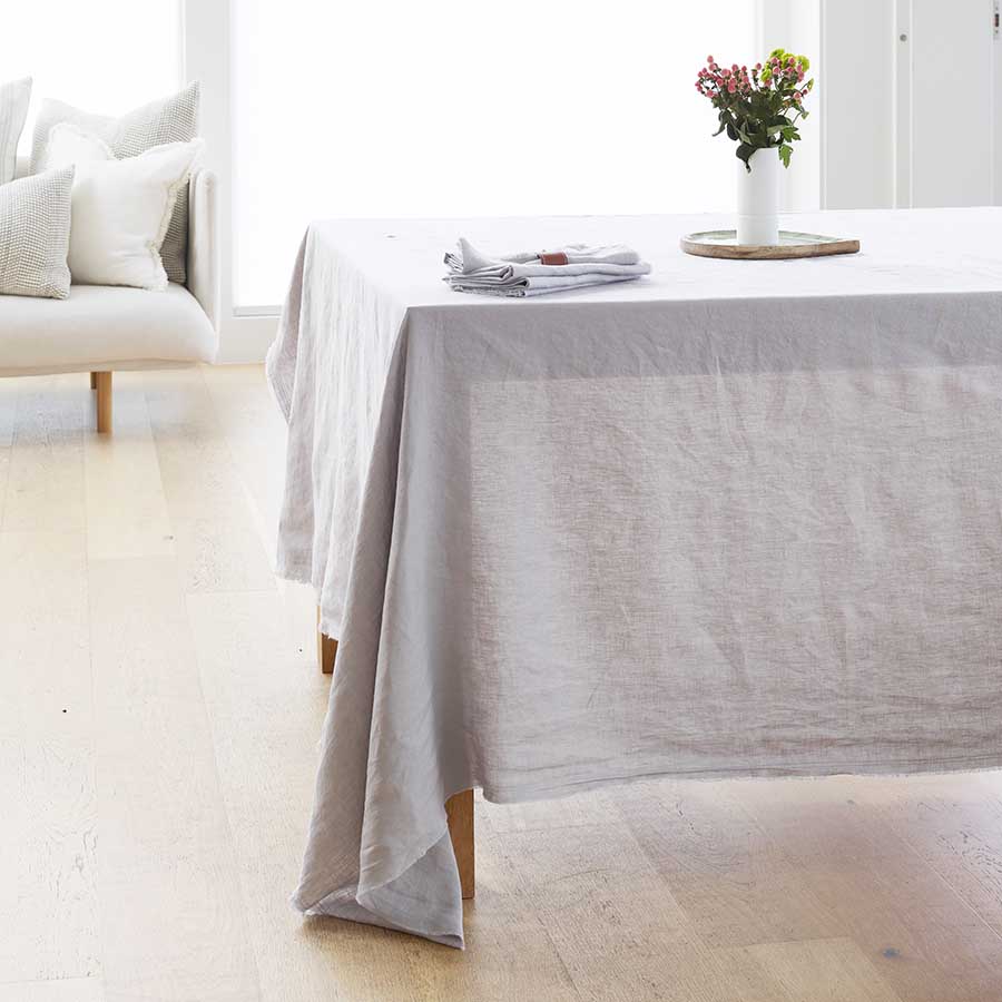 Linen Tablecloth - Silver Grey