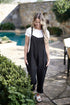 Linen Overalls in Black