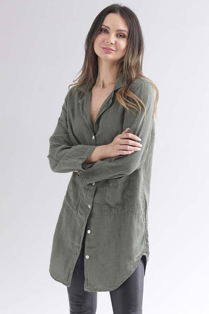 The Essential Linen Shirt in Khaki