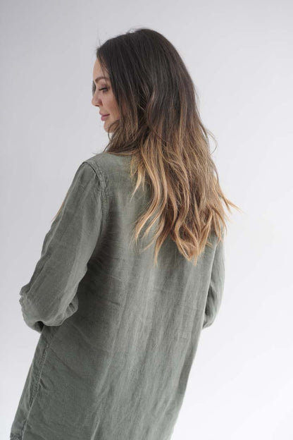 The Essential Linen Shirt in Khaki