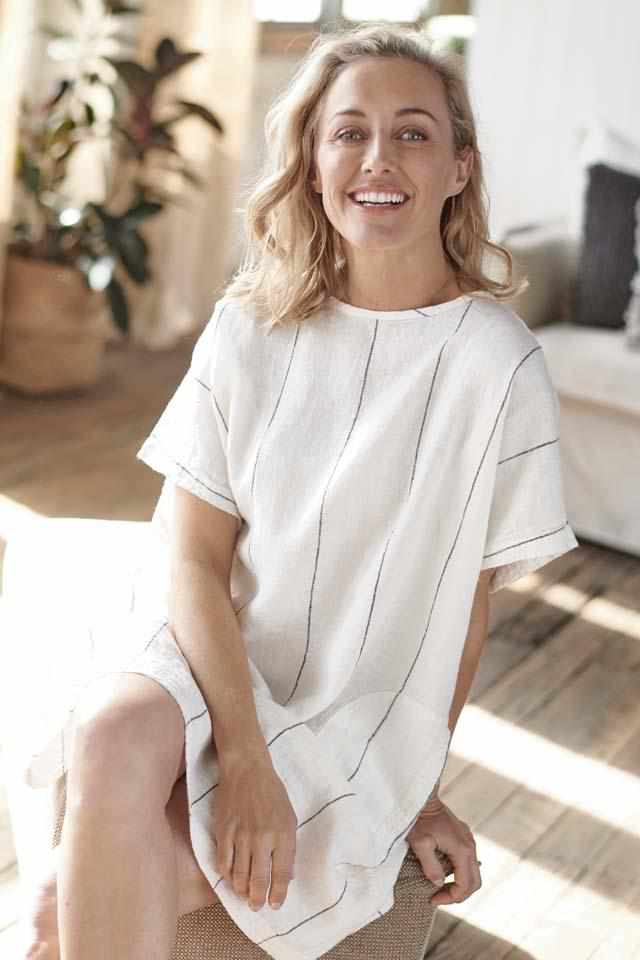 Carter Stripe Euro Linen Pocket Dress
