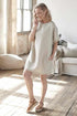 Natural Euro Linen Pocket Dress with side pockets