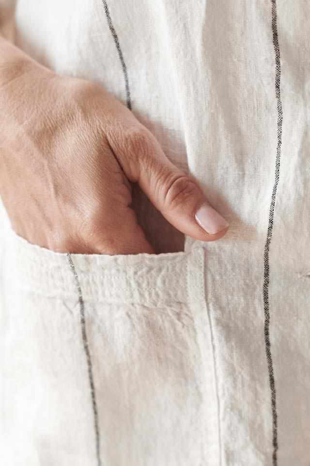 Pocket detail on the Carter Euro Linen Shirt