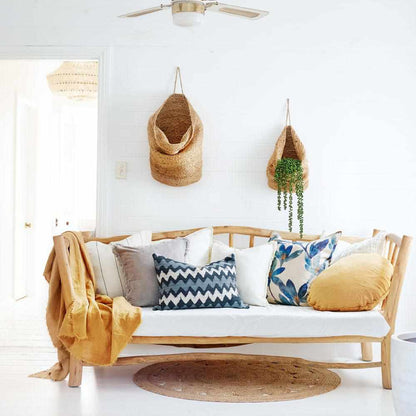 Dark Gray Artisan Hanging Sack Sets Natural Jute