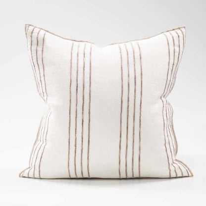 Rockpool Linen Cushion with Organic Textures Stripe