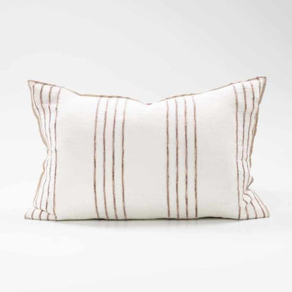 Rockpool Linen Cushion with Organic Textures Stripe