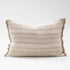 Tracks Yarn Dyed Linen Cotton Cushion with Natural Fringe