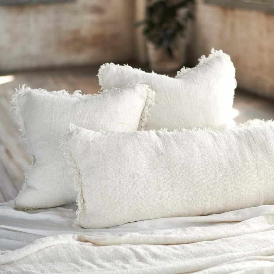 Ivory Bedouin Long Lumber Linen Cushion