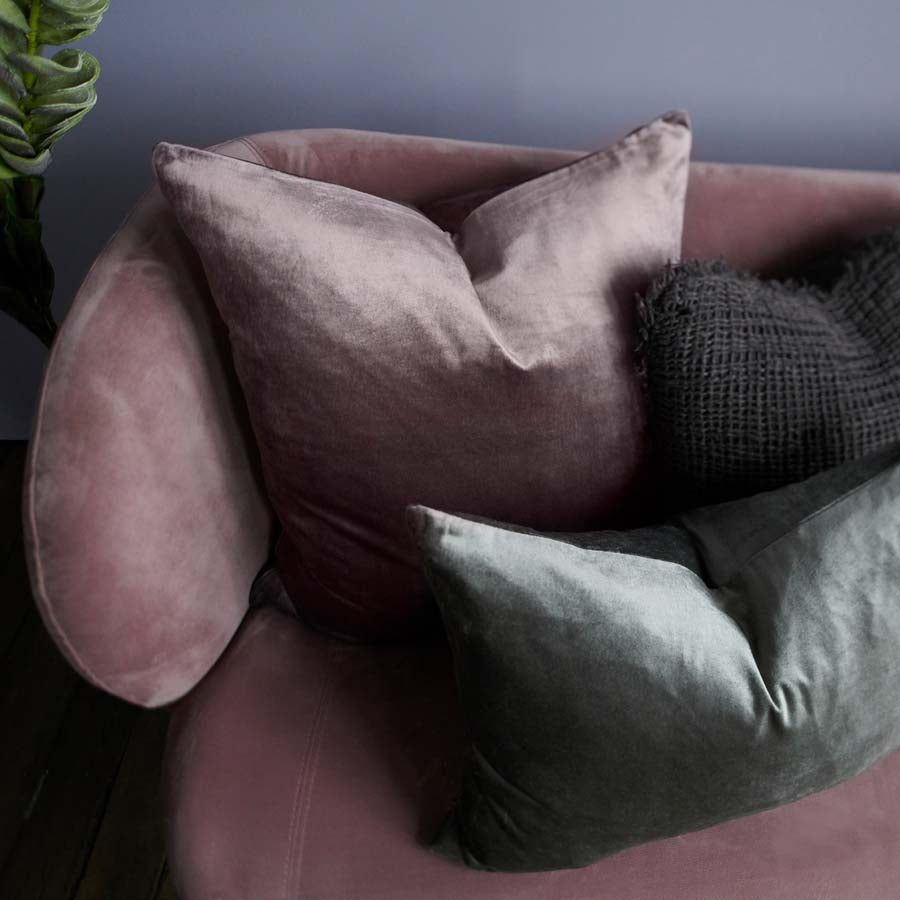 Precious Velvet Cushion - Pewter