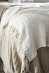 All Natural Ivory Bedouin Linen Bed Throw