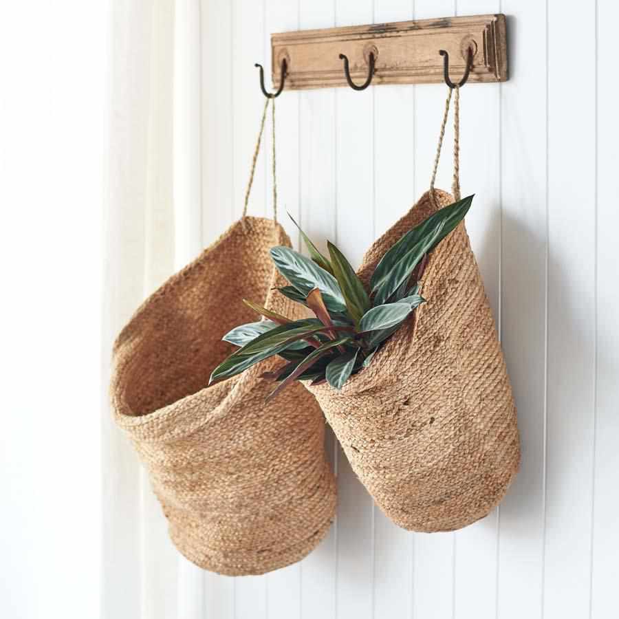 Artisan Jute Hanging Sacks Handwoven