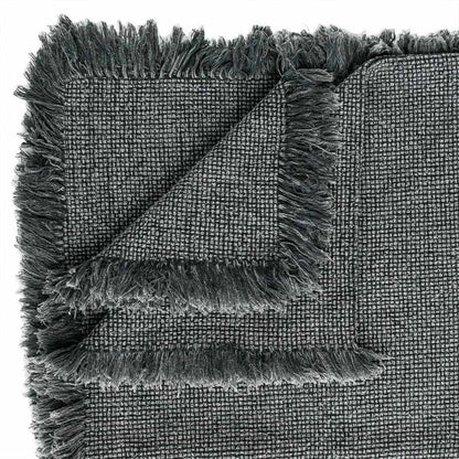 Dark Slate Gray Chelsea Throw - Slate Slate / Rectangle: 180x150cm