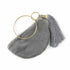 Dim Gray Velvet Bangle Purse - Slate Slate