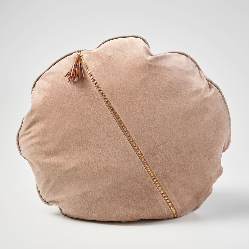 Circlyn Velvet Cushion - Natural