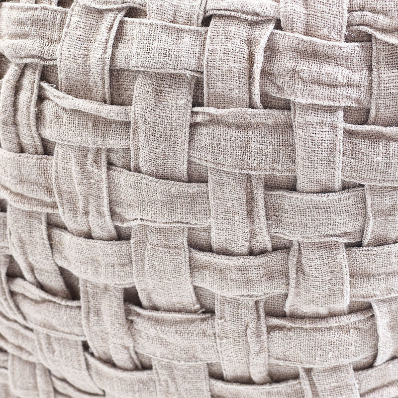 Crosier handwoven linen cushion - natural 